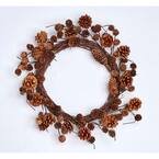 19 in. Artificial Mixed Pine Cone Wreath