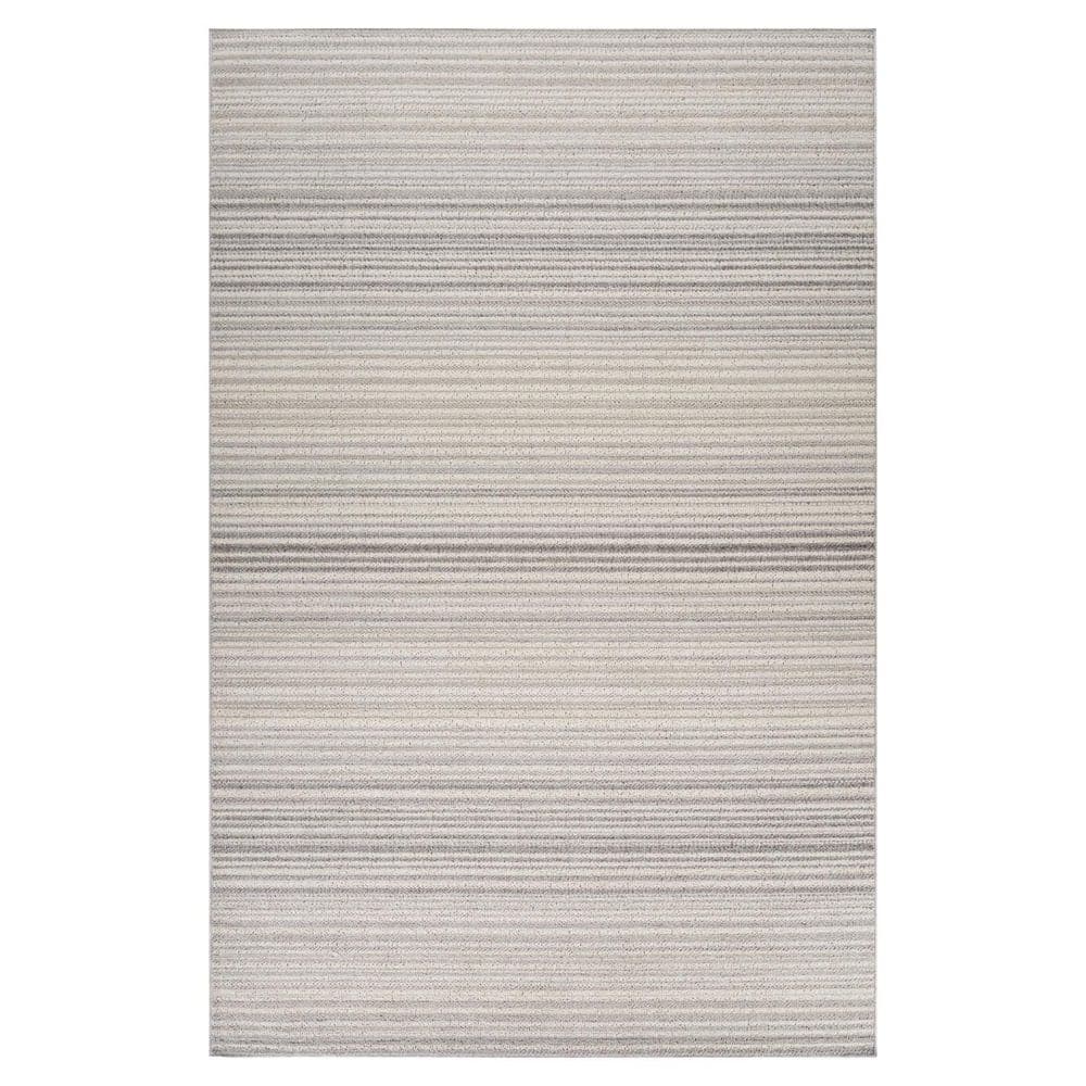 HomeRoots 5 ft. x 8 ft. Gray and Ivory Abstract Area Rug 2000558380 ...