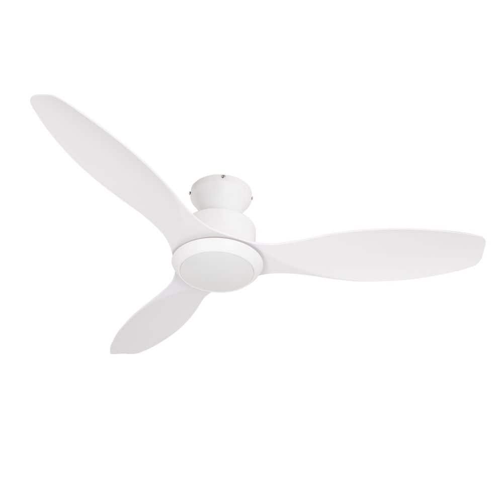 52 in. Smart Indoor White Low Profile Standard Ceiling Fan with Integrated LED and Remote Control price history on PriceWatchPro