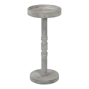 Bellport 9.75 in. Gray Wood End Table