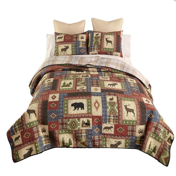 DONNA SHARP Forest Grove Multicolor 2-Piece Microfiber Twin Quilt Set