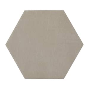 Moroccan Concrete Taupe 8 in. x 9 in. Glazed Porcelain Hexagon Floor and Wall Tile Sample