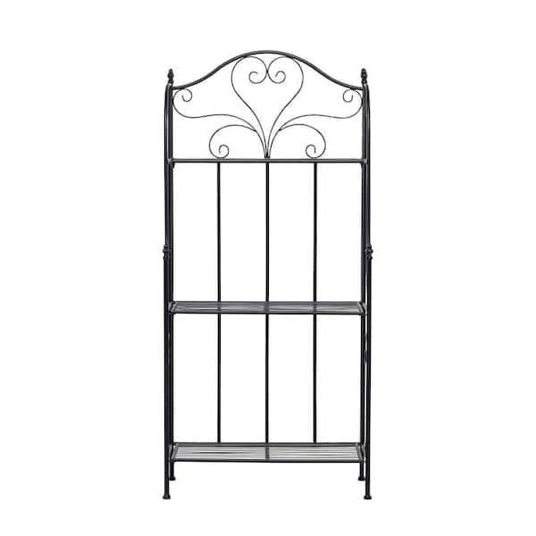 Litton Lane 48 In. Black Metal Industrial Bakers Rack 040025 - The Home ...