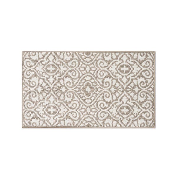 Laura Ashley Gray 3 ft. x 5 ft. Medallion Turkish Chenille Area