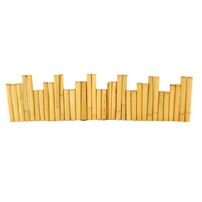 96 in. L x 1.25 in. W x 12 in. H Bamboo Natural Border Edging (2-Pieces/Case)