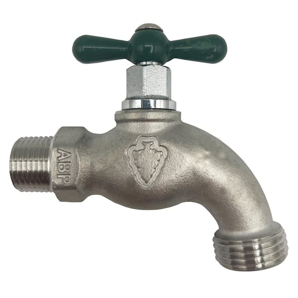 1/2 in. MIP x 3/4 in. MHT Marine-Grade Stainless Steel Hose Bib