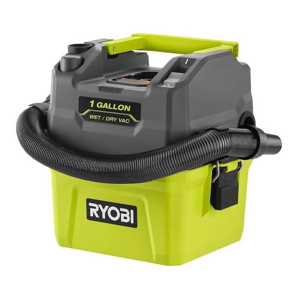 RYOBI ONE+ 18V Cordless 1 Gal. Wet/Dry Vacuum (Tool Only) with 1-1/4 in. Crevice Tool and Utility Nozzle