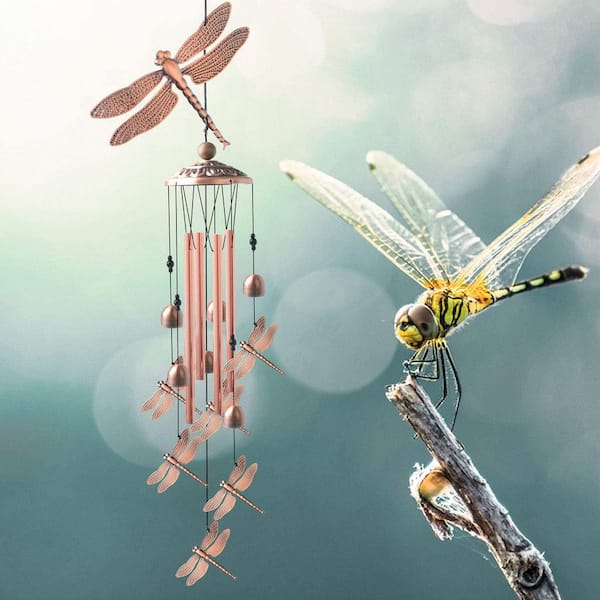 2pcs Wind Chimes Hummingbird Dragonfly Hanging Pendant With Aluminum Tubes  For Garden Patio Yard Decoration - AliExpress