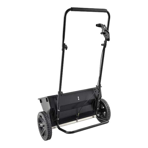 Walk-Behind Push Spreader, 50 lbs. Capacity, Drop Spreader with Hopper Grate, 18 in. Spreading Width and 30 Settings