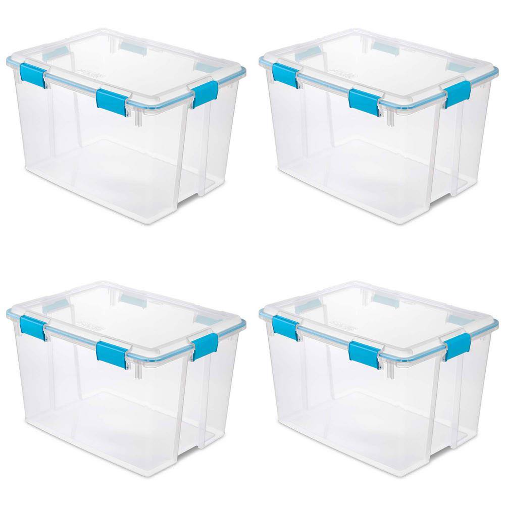 sterilite 80 quart plastic home storage gasket box container