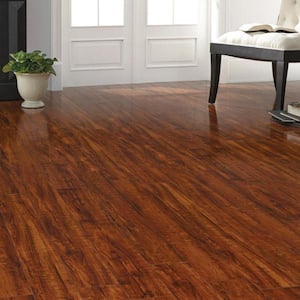 Perry Hickory 8mm T x 4.92 in. W Laminate Wood Flooring (16.33 sq.ft/Case)