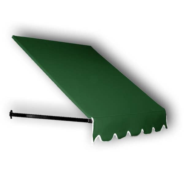 AWNTECH 3.38 ft. Wide Dallas Retro Window/Entry Fixed Awning (44 in. H x 24 in. D) Forest