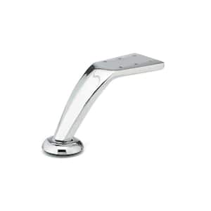 4 9/16 in. (116 mm) Polished Chrome Iron Contemporary Furniture Leg