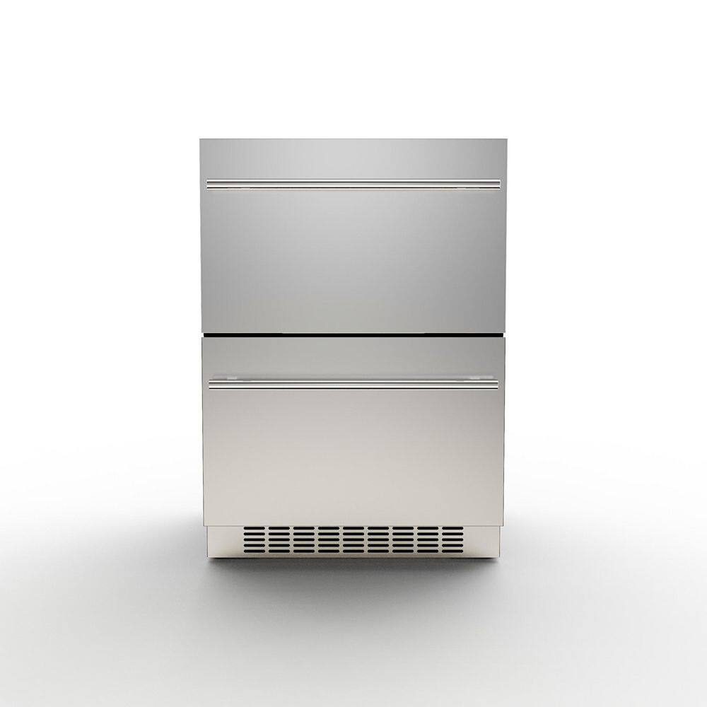 Transcend 24 in. 5.4 cu. ft. Freestanding or Built-In Indoor Dual Drawer Refrigerator in Stainless Steel price history on PriceWatchPro