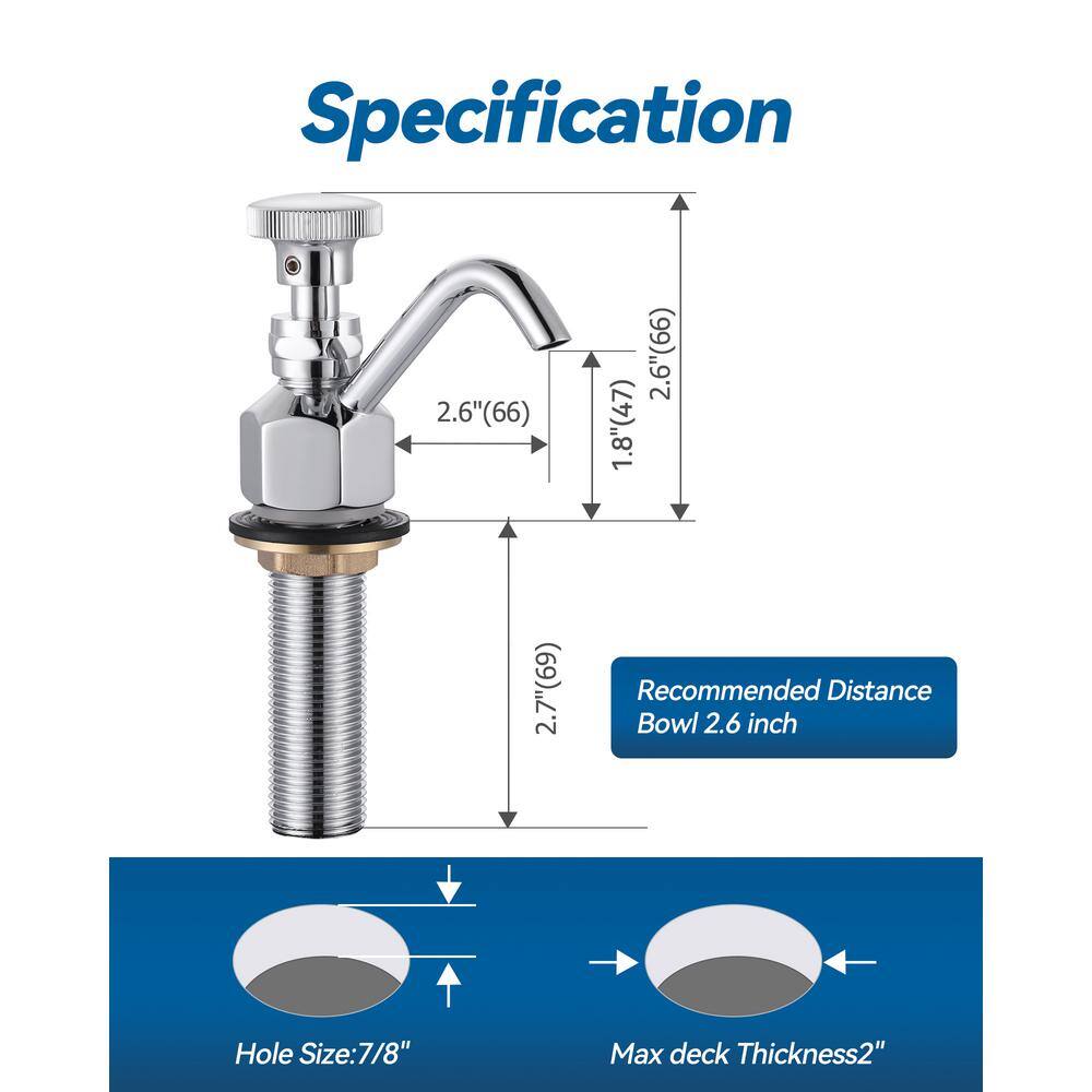 Polished Chrome Single Handle Deck Mount Kitchen Faucet