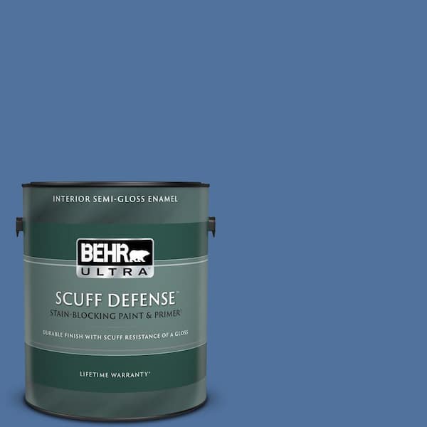 BEHR ULTRA 1 gal. #PMD-23 Cobalt Flame Extra Durable Semi-Gloss Enamel Interior Paint & Primer