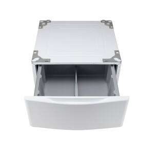 27 in. Laundry Pedestal with Storage Drawer for Washers and Dryers in White