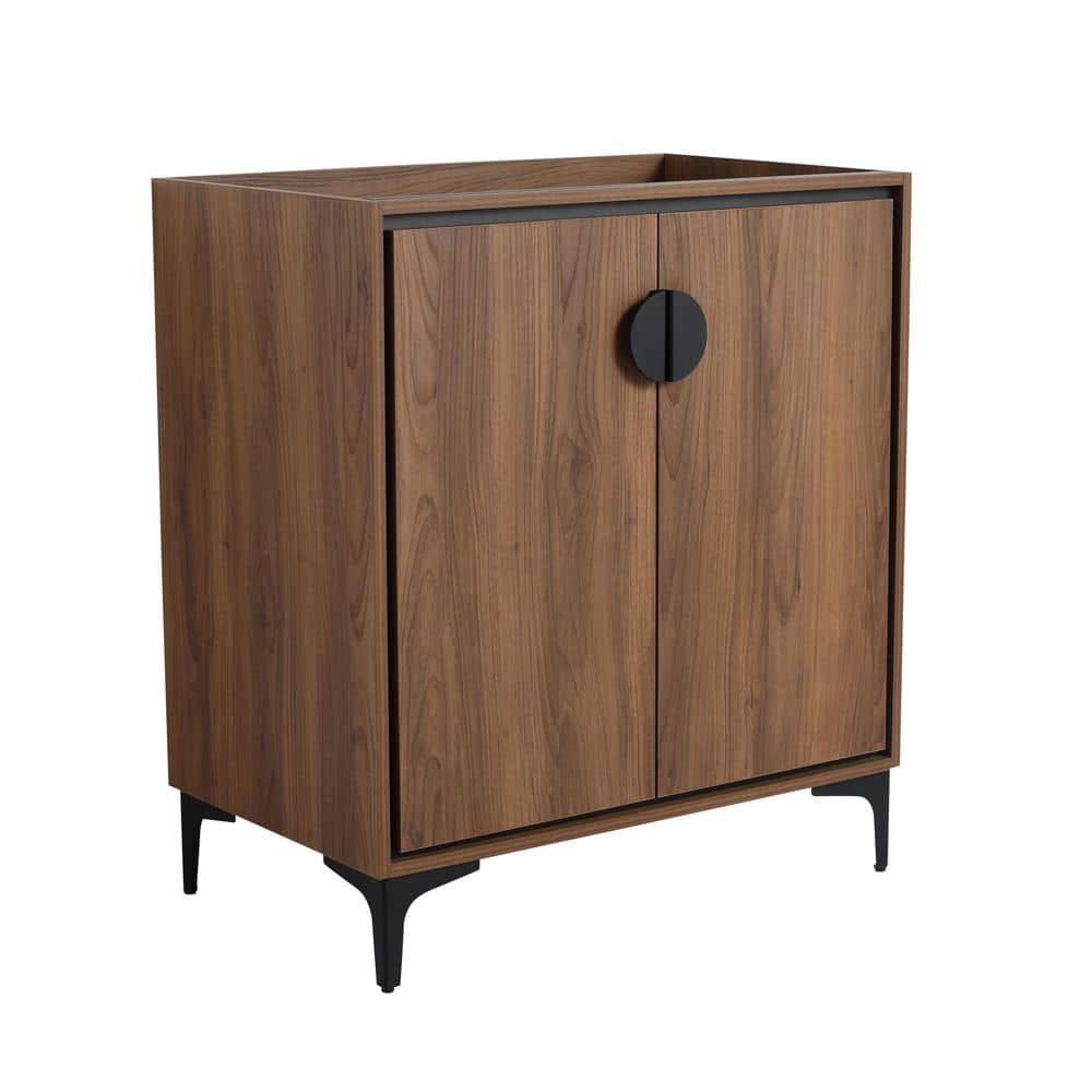 Alexis 29.33 in. W Modern Freestanding Bath Vanity Cabinet without Top in Brown with 2 Doors price history on PriceWatchPro