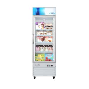 27 in. 13 cu. ft. Auto/Cycle Defrost One Door Commercial Display Upright Freezer in White