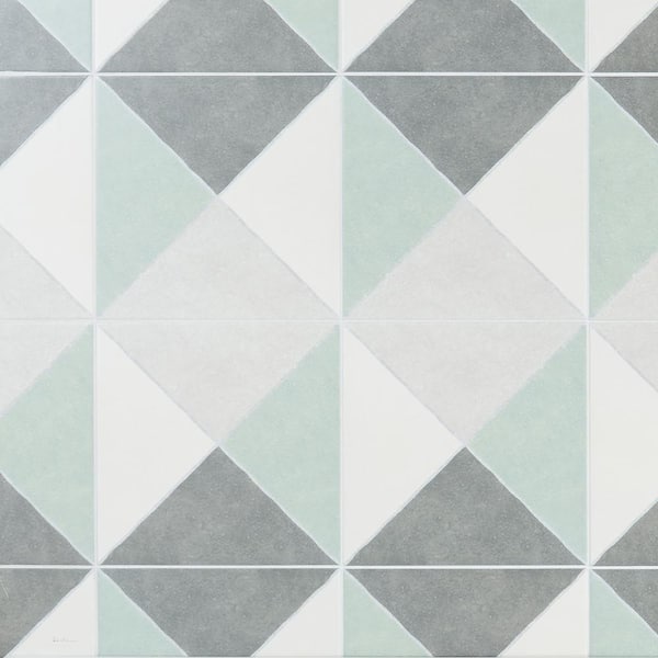 Ivy Hill Tile Anya Sage Diamond Square 9 in. x 0.4 in. Matte Porcelain Tile Sample
