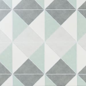 Anya Sage Diamond Square 9 in. x 9 in. Matte Porcelain Floor and Wall Tile (10.76 sq. ft./Case)