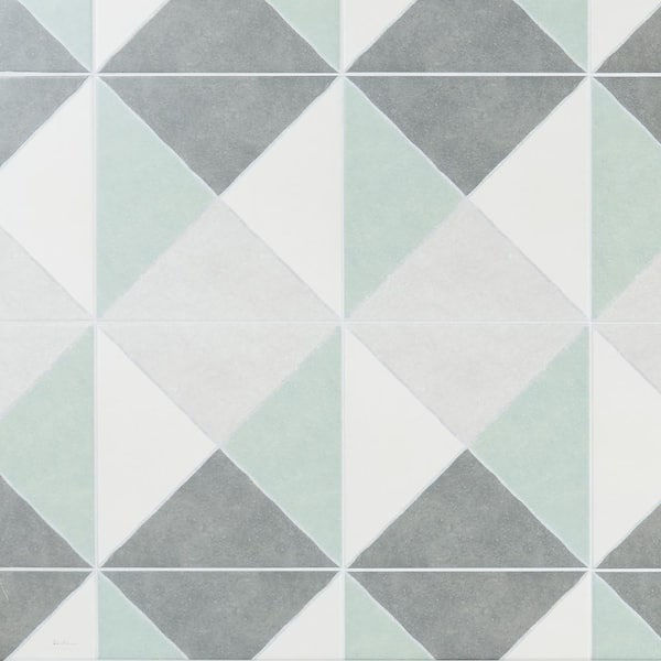 Anya Sage Diamond Square 9 in. x 9 in. Matte Porcelain Floor and Wall Tile (10.76 sq. ft./Case)