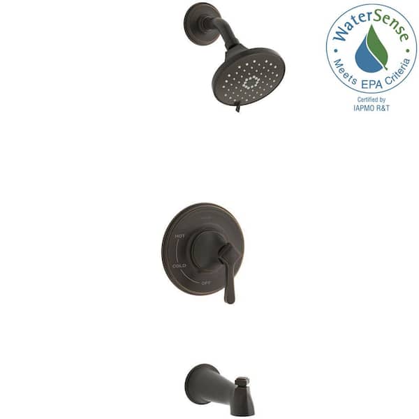 KOHLER Georgeson Single-Handle 3-Spray Tub and Shower Faucet in Oil Rubbed Bronze (Valve Included)