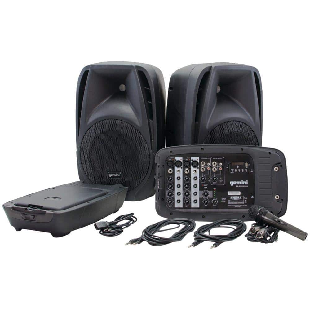 hand boycot Installeren Gemini ES 2-Way High-Powered Passive PA Speaker System ES-210MXBLU - The  Home Depot