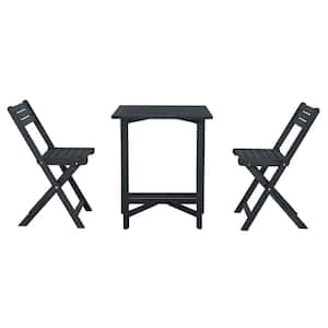 Gallo Dark Slate Grey 3-Piece Wood Outdoor Bistro Set