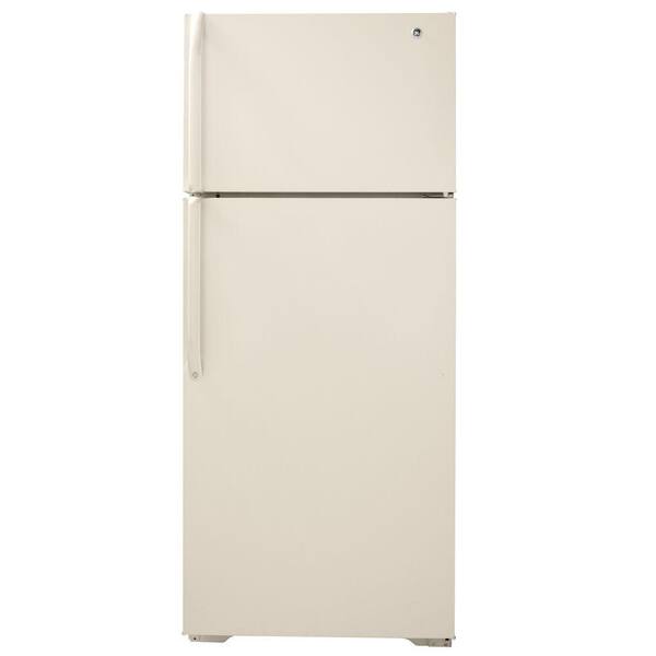 GE 18.1 cu. ft. Top Freezer Refrigerator in Bisque
