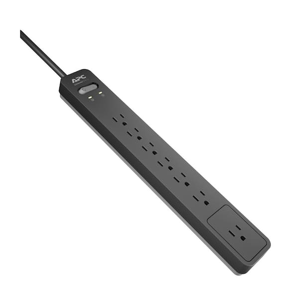 APC Black SurgeArrest 6 ft. Surge Protector with 7 outlets