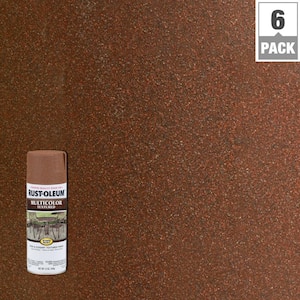12 oz. MultiColor Textured Rustic Umber Protective Spray Paint (6-Pack)