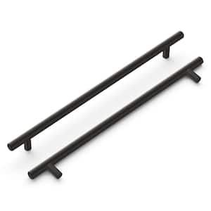Bar Pulls 10-1/16 in. (256 mm) Brushed Black Nickel Cabinet Pull (5-Pack)