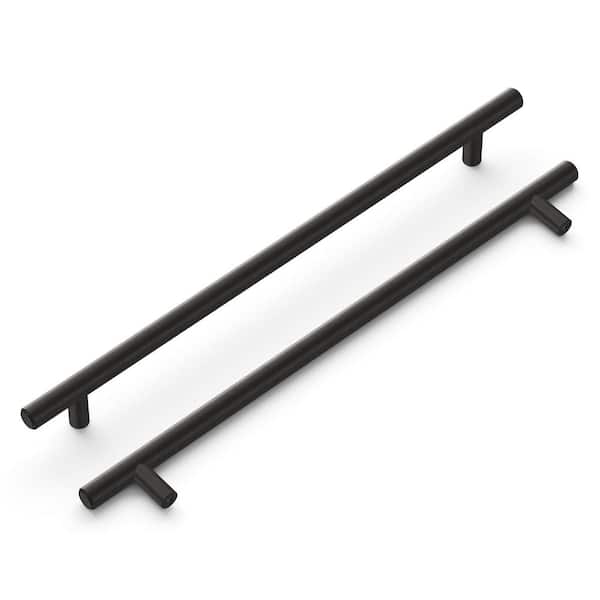 HICKORY HARDWARE Bar Pull Collection Pull 256 mm Center-to-Center Brushed Black Nickel Finish
