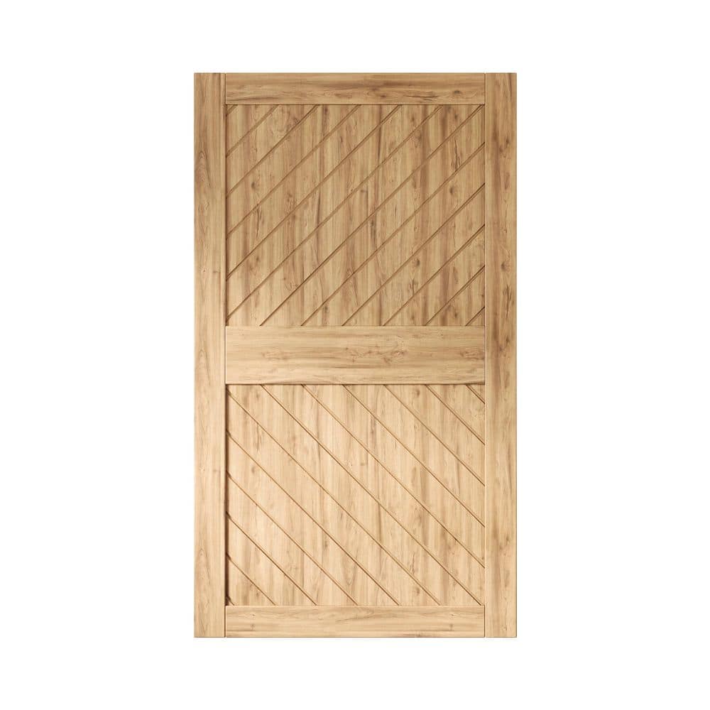 XT3 42 in. x 84 in. C-Panel Solid Core Unfinished Slanted Stripe Design Pine Wood Interior Sliding Barn Door Slab price history on PriceWatchPro