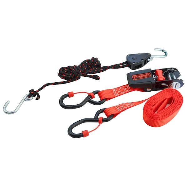 Erickson 6 ft. x 1/8 in. Tite Rope with 10ft. x 3/4 in. Ratchet Strap (Combo-Pack)