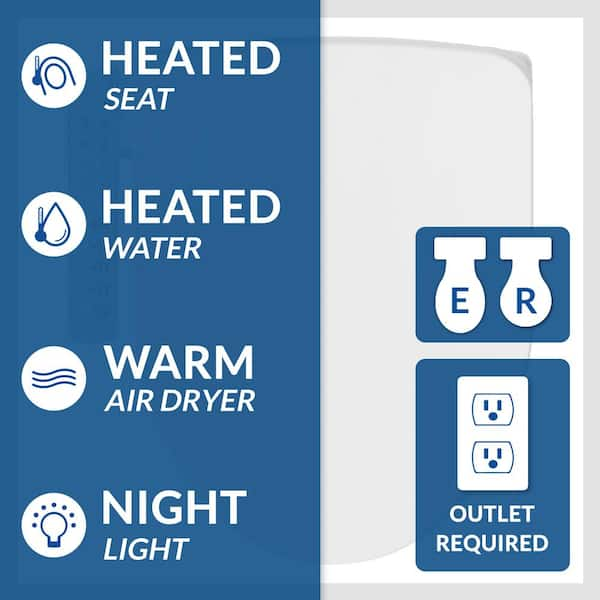 BIO BIDET HD-7000 Electric Bidet Seat for Round Toilets in White 