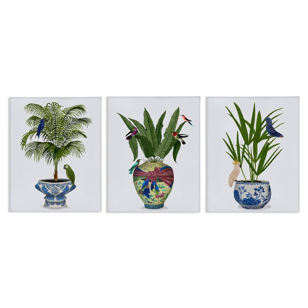 Traditional House Plant Vases by Fab Funky 3-Pieces Unframed Nature Graphic Art Print 14 in. x 11 in. price history on PriceWatchPro