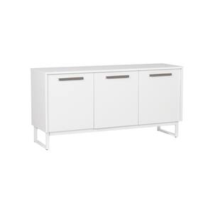 Alaska White 3-Door Storage Cabinet