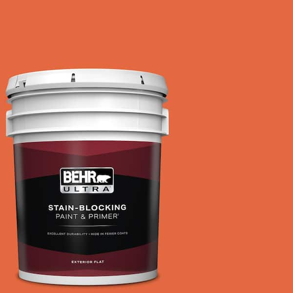 BEHR ULTRA 5 gal. #P190-6 Emergency Zone Flat Exterior Paint & Primer