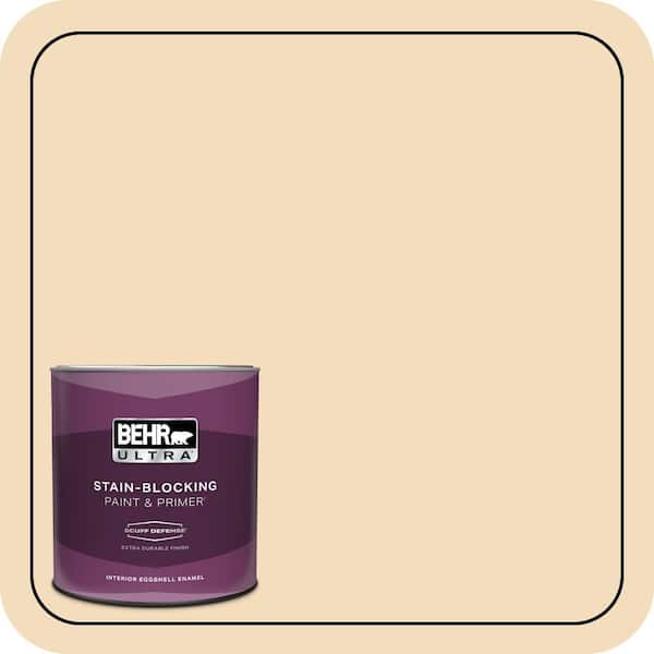 BEHR ULTRA 1 qt. #YL-W01 Spinning Silk Extra Durable Eggshell Enamel Interior Paint & Primer