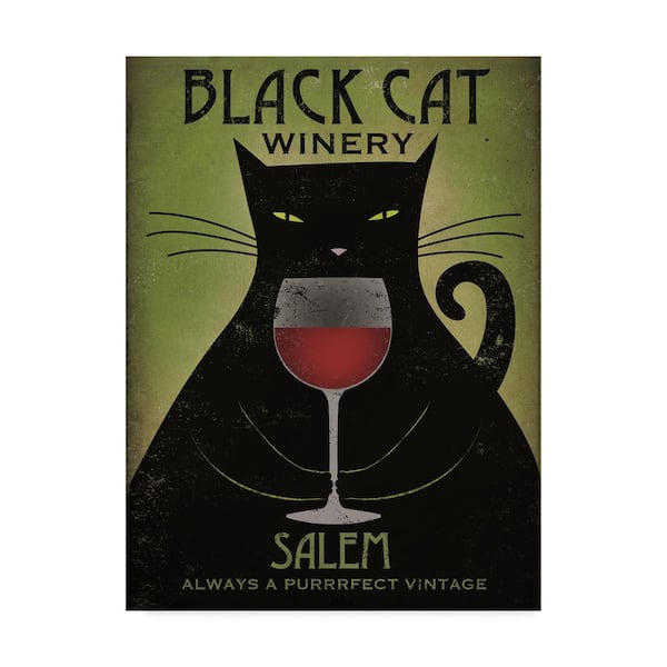 Trademark Fine Art Black Cat Winery Salem by Ryan Fowler Floater Frame Drink Wall Art 32 in. x 24 in.