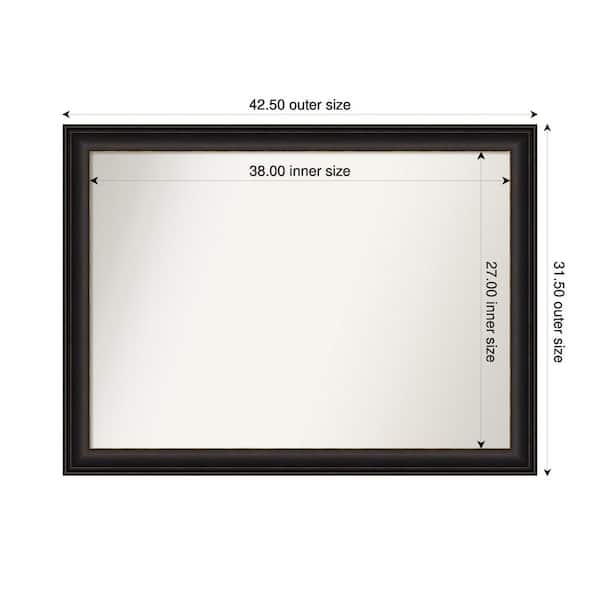 Amanti Art Trio Oil Rubbed Bronze 42.5 in. x 31.5 in. Custom Non-Beveled Recycled Polystyrene Framed Bathroom Vanity Wall Mirror