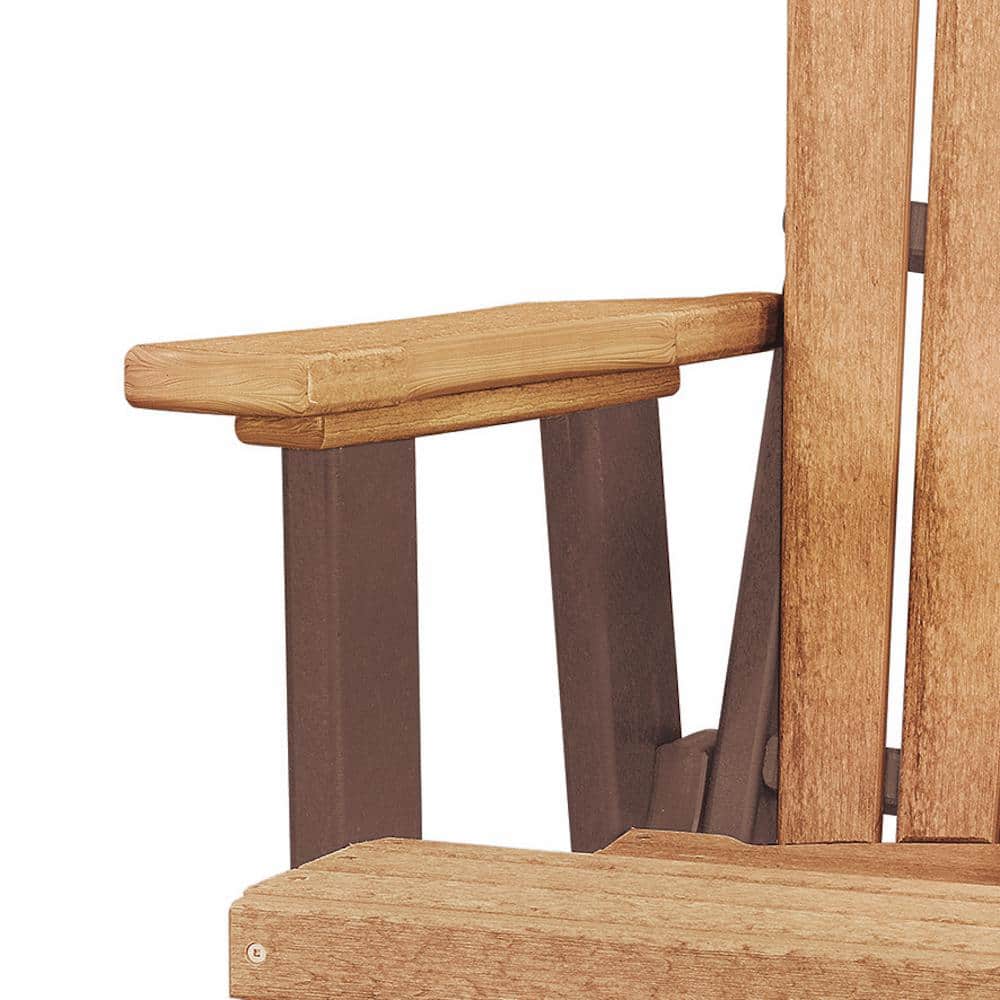 Cedar and Tudor Brown Recycled Poly Resin Outdoor Glider Chair