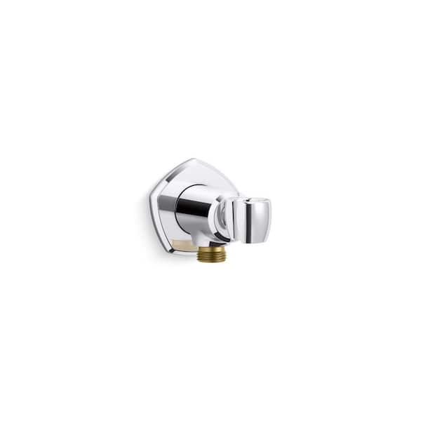 KOHLER Occasion Wall-Mount Handshower Holder with Supply Elbow and Check Valve in Polished Chrome