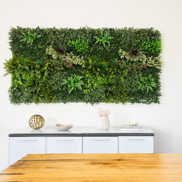 花冷えCD Invisible Wall Nearly Natural 40 in. W x 40 in. H UV Resistant Madagascar