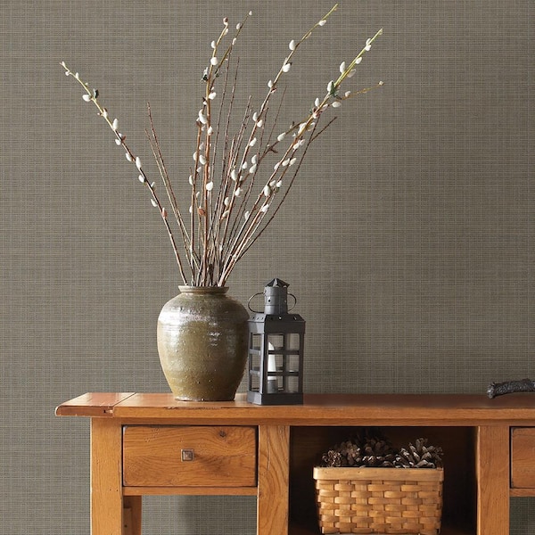 Kent Brown Grasscloth Paper Strippable Roll (Covers 56.4 sq. ft.)