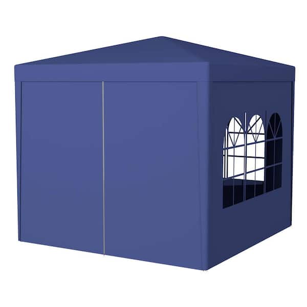 Unbranded 10 ft. x 10 ft. Blue Party Tent Outdoor Heavy Duty Gazebo Wedding Canopy with 4 Removable Walls