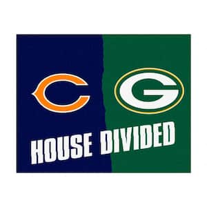 NFL Bears/Packers Navy House Divided 3 ft. x 4 ft. Area Rug