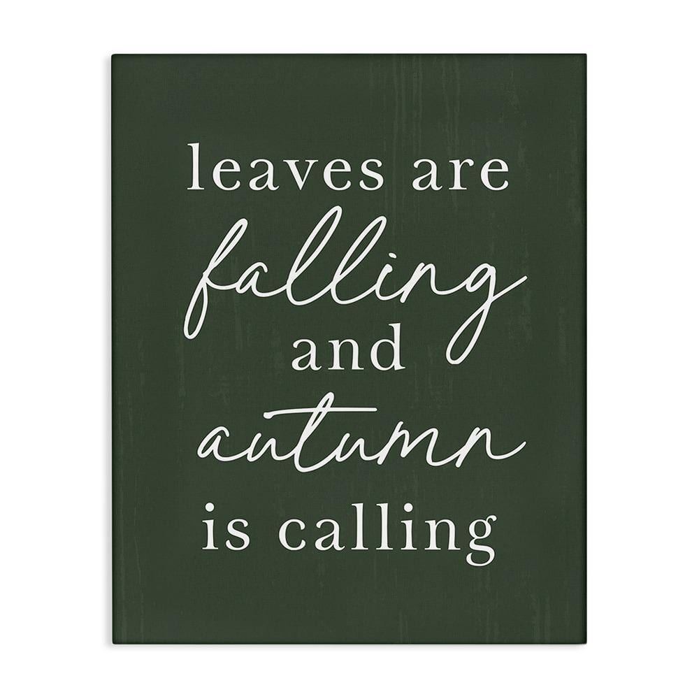 Leaves Are Falling byLettered and Lined 1-Piece Unframed Graphic Print Typography Poster Art Print 48 in. x 36 in. price history on PriceWatchPro
